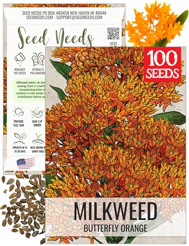 Seed Needs Orange Butterfly Milkweed Seeds for Monarch Butterflies 1 Pack