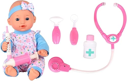 Miniatura 1 de Gigo Muñeca de bebé de 12" con conjunto médico en caja de regalo