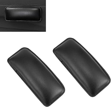 2PCS Car Door Armrest Pad, Universal Soft Leather Elbow Rest Cushion for Comfortable Support, Multipurpose Car Knee Leg Pad for Auto Interior, Fits Most Cars SUVs Trucks Black