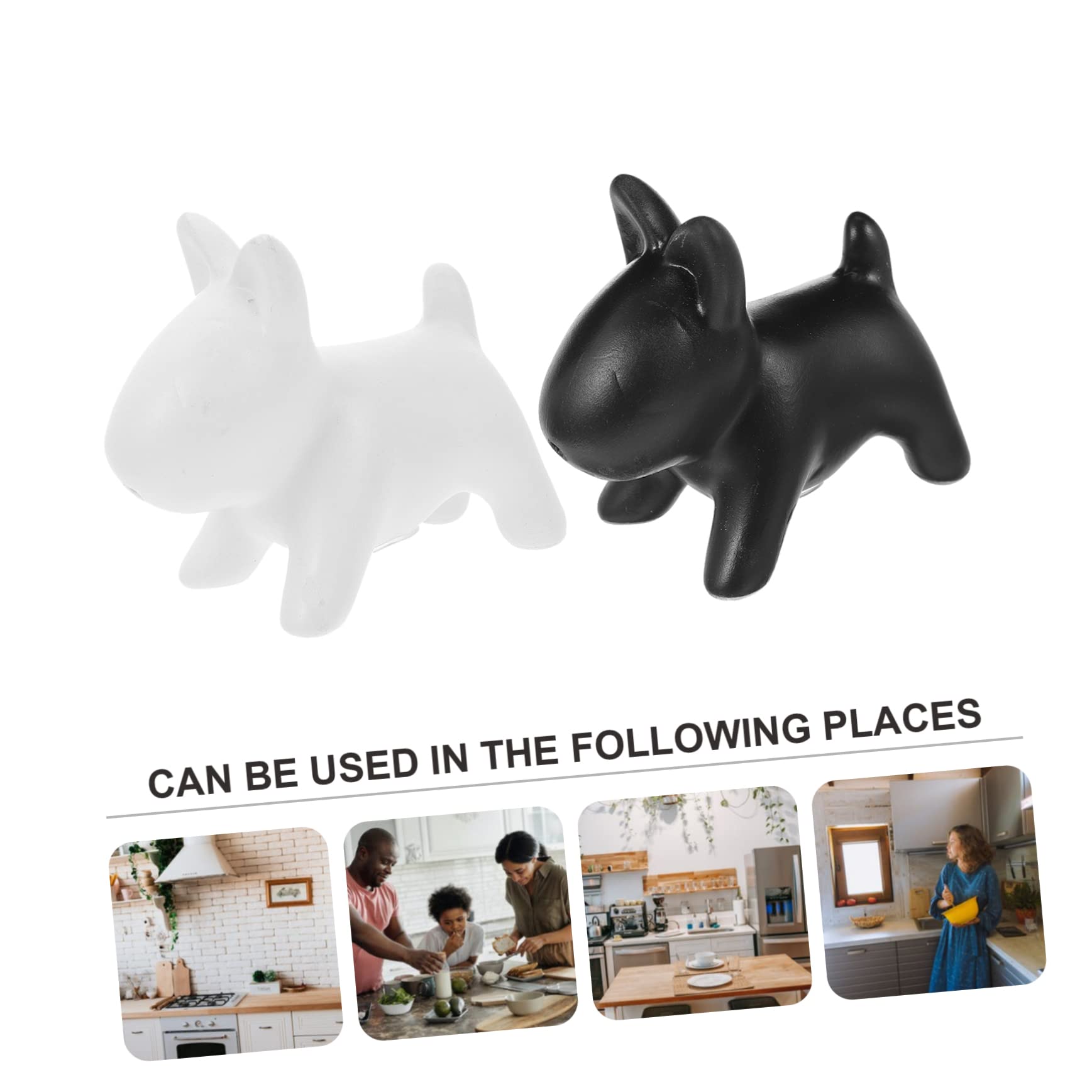 Salière Et Poivrière Céramique Forme Chien – Lot De 2, Noir Et Blanc, Légères, Pour Cuisine, Table, Décoration Pratique
