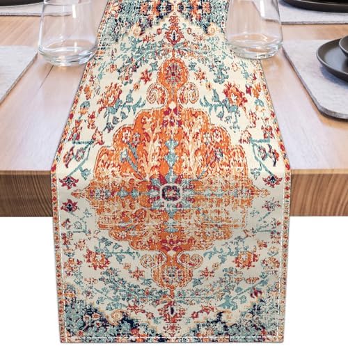 Amazon.com: Boho Table Runner Boho Bohemia Style Orange Coffee Table ...