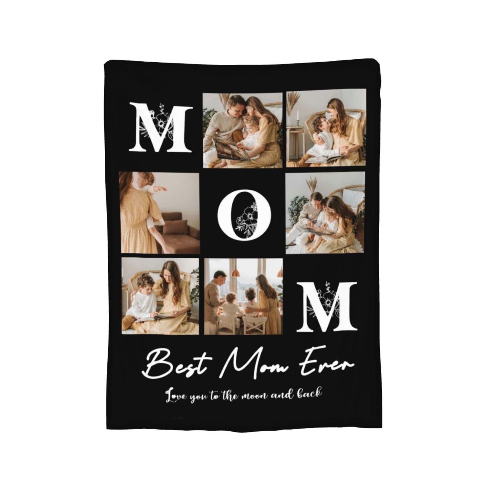 Dfggagdhs Custom Photo Name Soft Comfort blanket,Personalized Design Throw blanket,Elegant Appearance,Gift for Girlfriend Mom Family