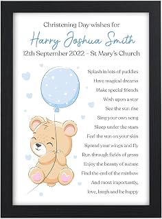 Christening Day Wishes Gift For Godson Grandson, Personalised Christening Gift For Boys, Naming Day Ceremony Baptism Present, Nephew Christening