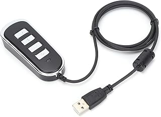 Call Center Headset Adapter, Wired Call Center Headset 3.5 AdapterWired Call Center Headset Adapter Automatically Recognize Mute Microphone Button for Calls