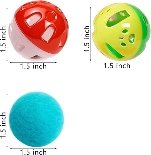 Miniatura 2 de Paquete de 6 juguetes para gatos para gatitos y gatos de interior, amar cada minuto (1.5 pulgadas)