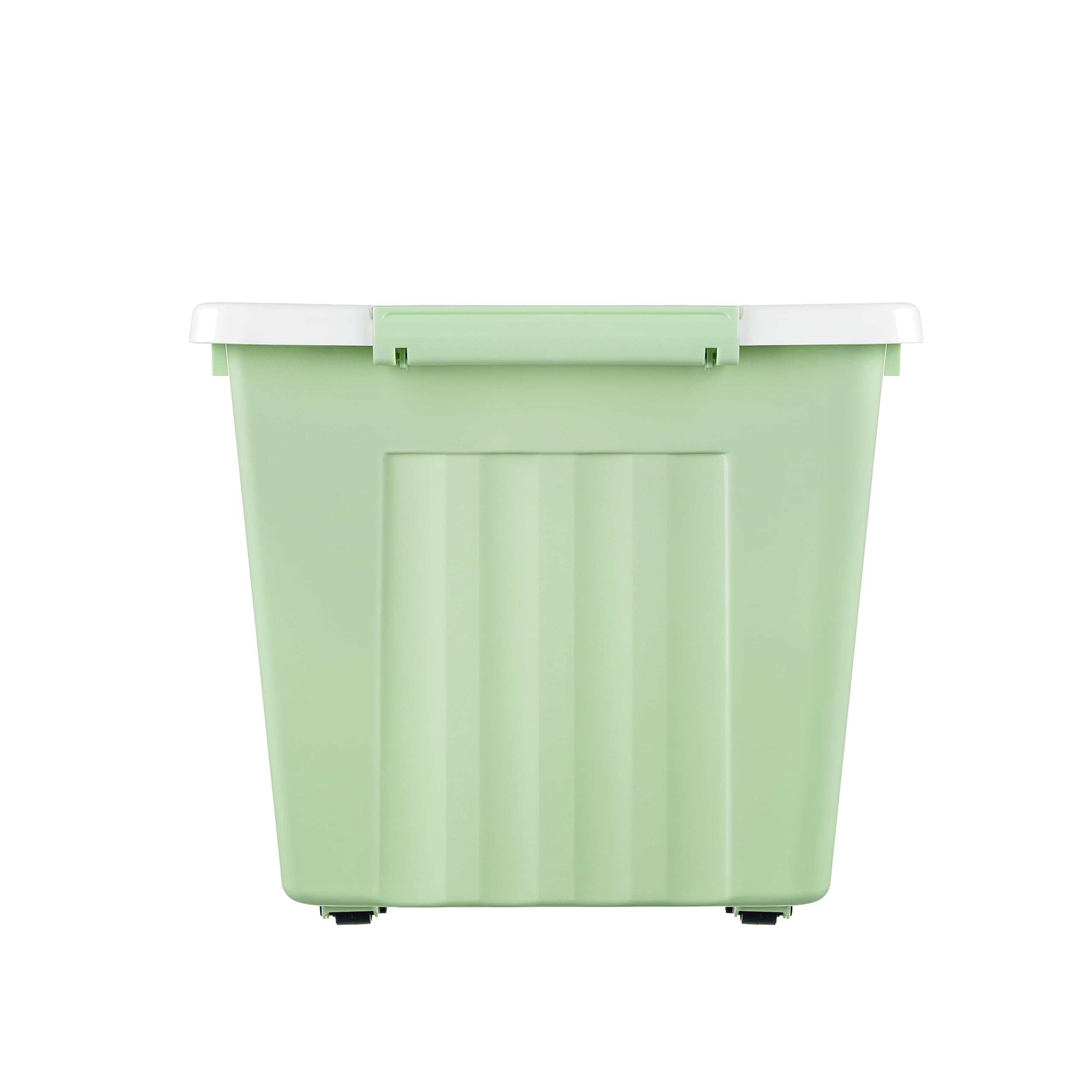 Cetomo 80 l x 4 pudełka do przechowywania z kółkami, plastikowe pudełko do przechowywania z pokrywką, klamry zatrzaskowe, zapięcie na zatrzask, możliwość układania w stos, zagnieżdżanie, trwały