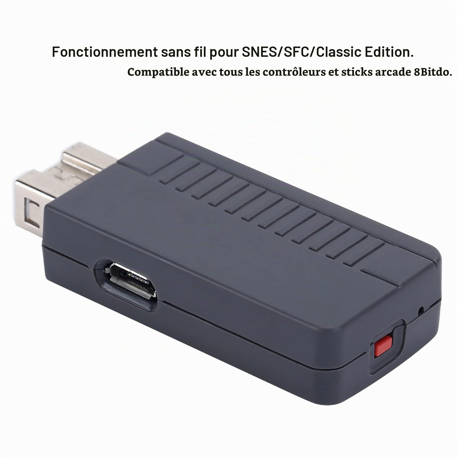 Adaptateur sans Fil USB pour Manette, Compatible avec U Pro, S Classic Edition, SFC Classic Edition, Classic Edition et PC
