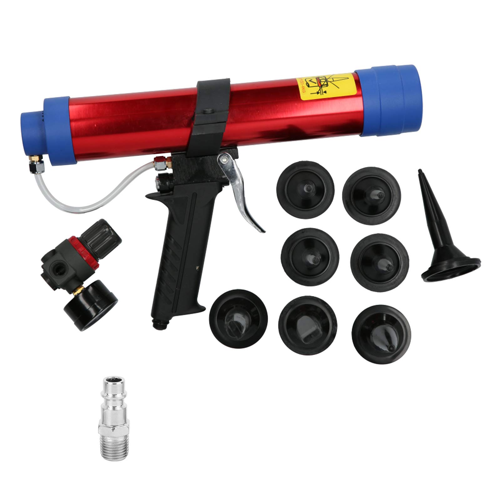 Pistolet à calfeutrer pneumatique, applicateur en alliage d'aluminium de 11,8 pouces 300 mm (Style européen)