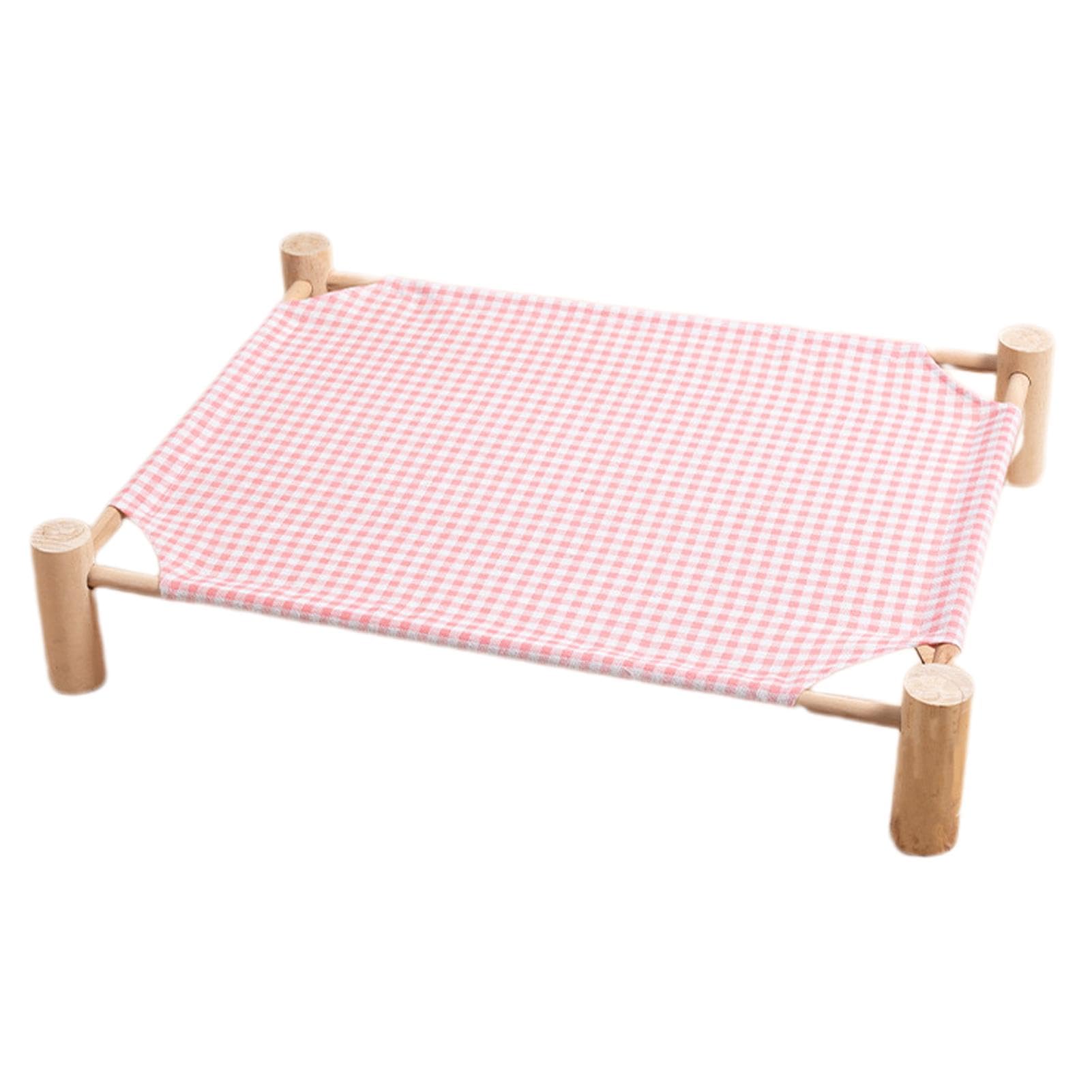 Cama Elevada para Perro y Gato | Cama de Madera para Mascotas | Cama elevada para Gatos de Madera | Cama Tipo Hamaca para Perros | Cama de Madera Lavable para Mascotas