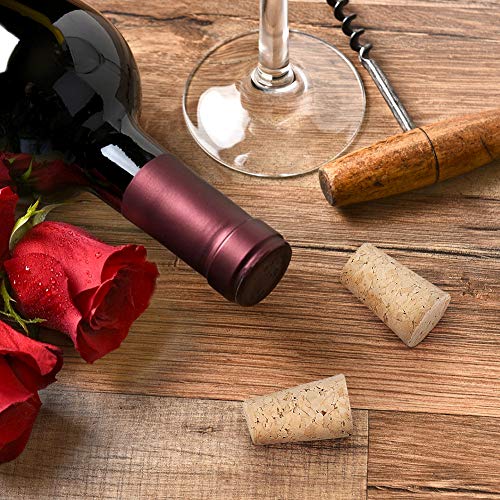 Cork Stoppers Natural Wine Corks, Tapered Wooden Stopper Wood Corks For Wine Bottles Natural Cork Crafts Replacement Corks For Wine Beer, Top Diameter 7/8", 22×17×35Mm Size L #TOP1