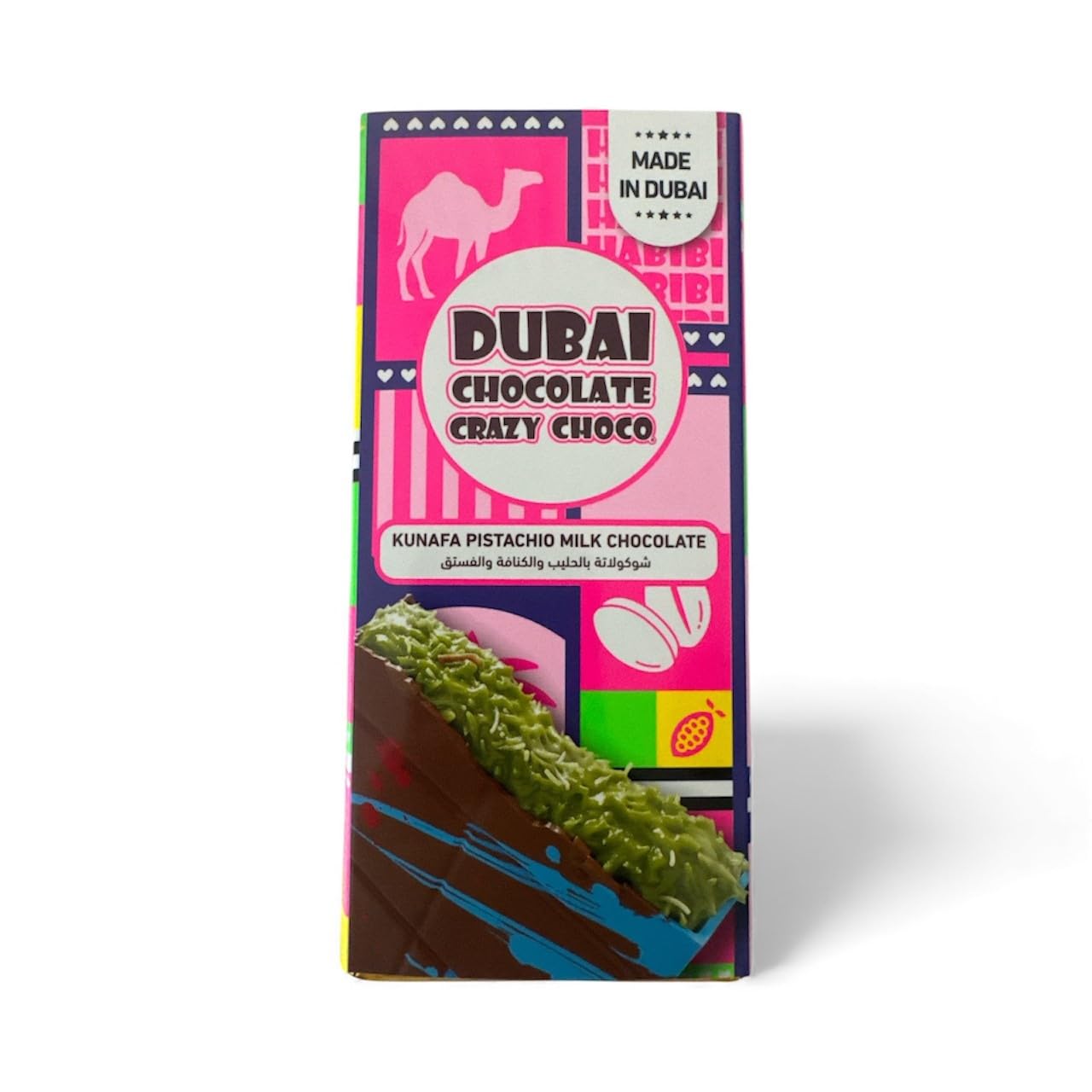 Dubai Chocolate Kunafa Pistachio 200g (Milk Chocolate)