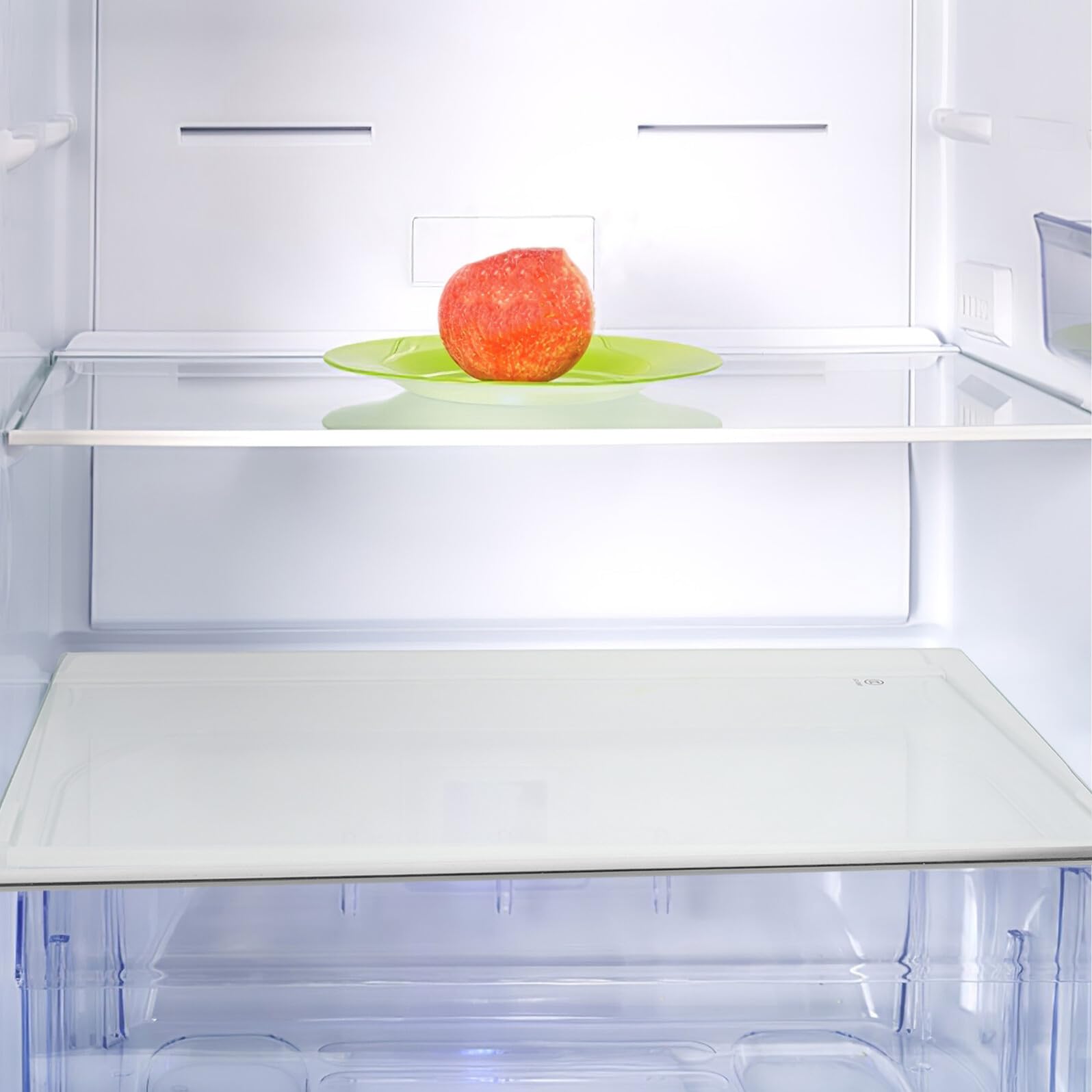 Operitacx Glasablage mit Stabiler Unterstützung Kühlschrank aus Gehärtetem Glas 30 X 27cm für Gefrierschrank und Lebensmittelbehälter im Haushalt