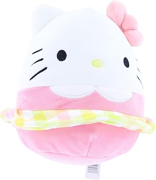 Hello Kitty Easter 8 Inch Squishmallow Plush | Hello Kitty in Plaid Skirt