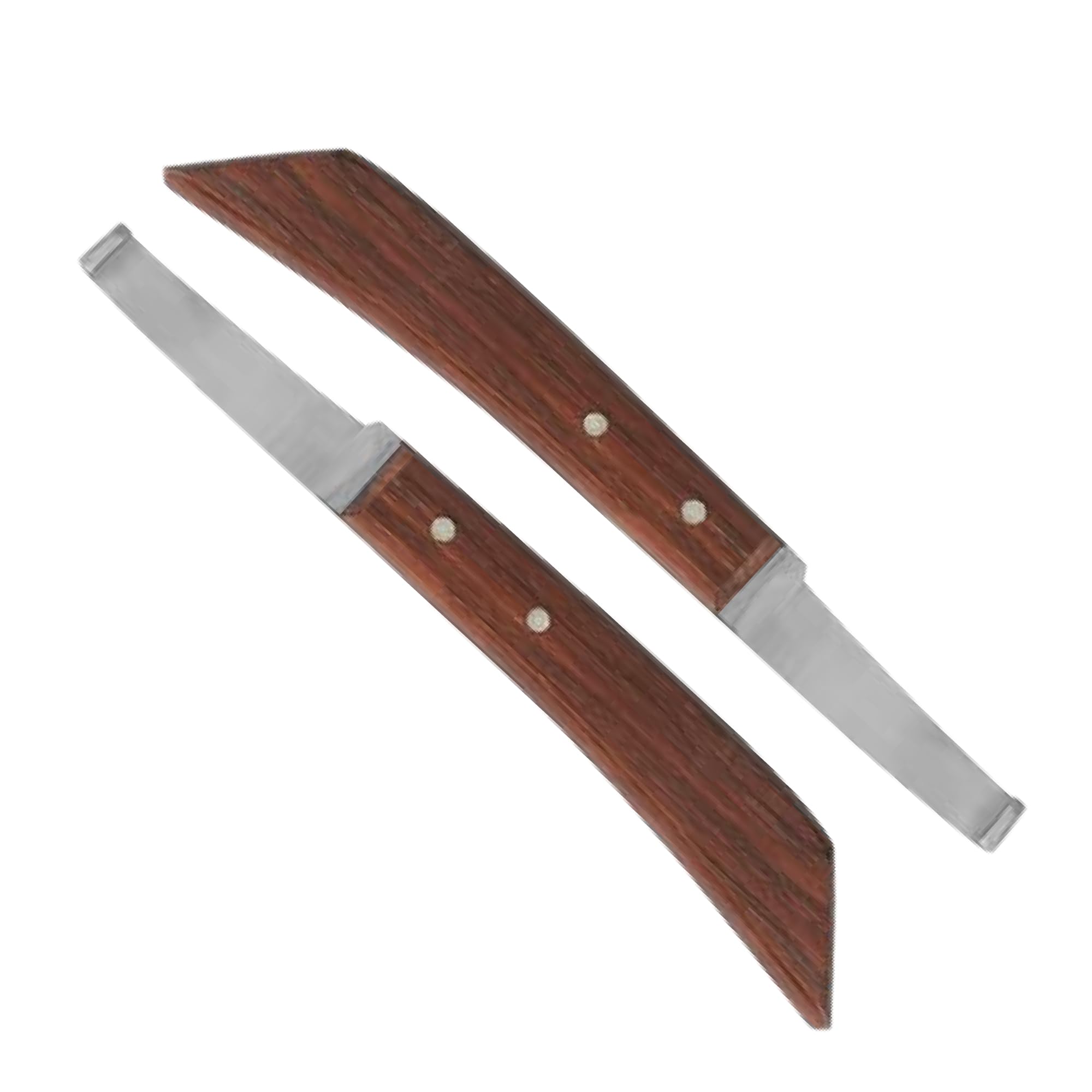 Hoof Knife Single Sided Edge Wide Straight Blade – Stainless Steel Straight Blade Farrier Tool with Wooden Handle, Multipurpose Hoof Trimming Knife for Livestock, 3-Inch Blade, 8.5-Inch Overall