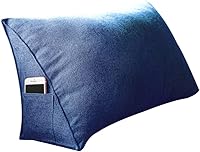Vista 9 de Almohadas de cuña para cabecero, almohadas de lectura para respaldo desmontables y lavables, cómoda protección de cintura, almohada triangular
