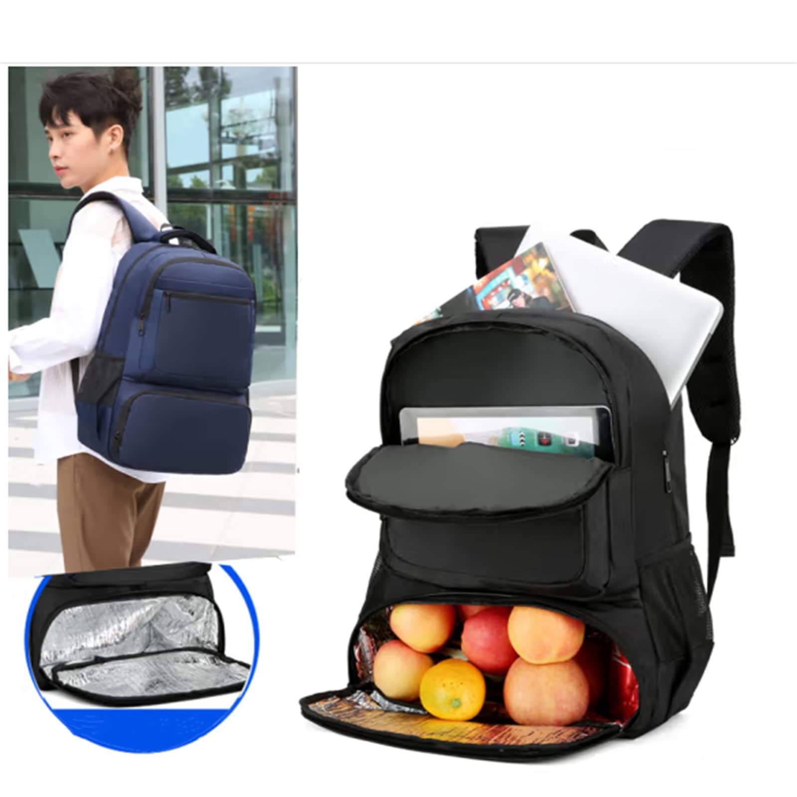 Amazon.co.jp: クーラーバックパック メンズ 通勤 ランチ 保温