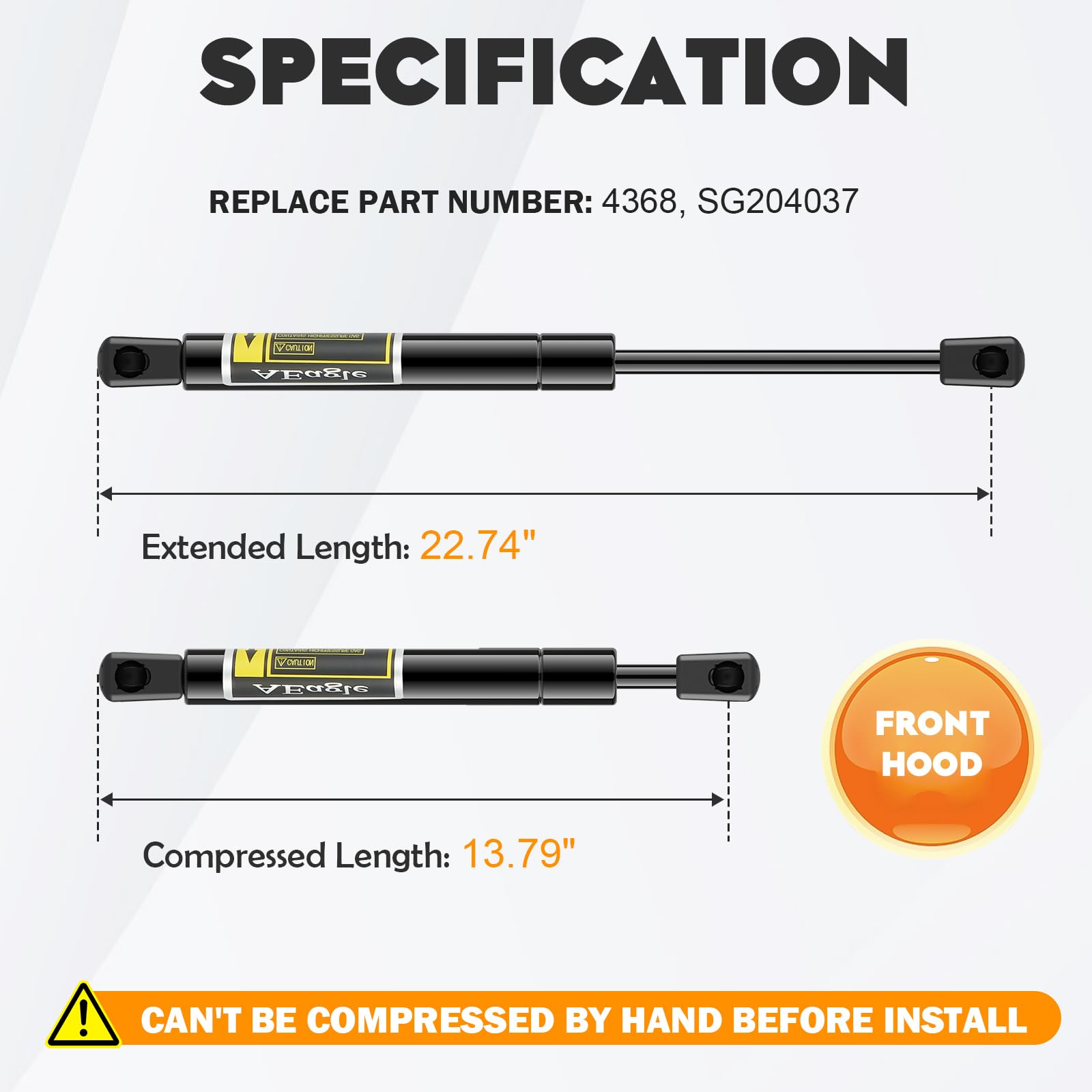 Amazon.com: Front Hood Lift Supports Struts Shocks for 2000-2006
