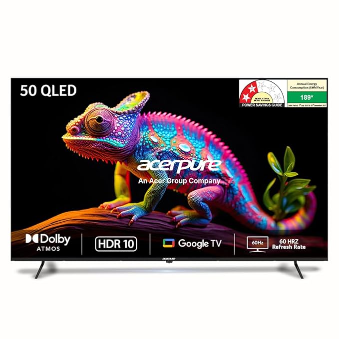 Acerpure 127 cm (50 inch) Elevate Series Ultra HD 4K QLED Smart Google TV AP50UG51QEVTD