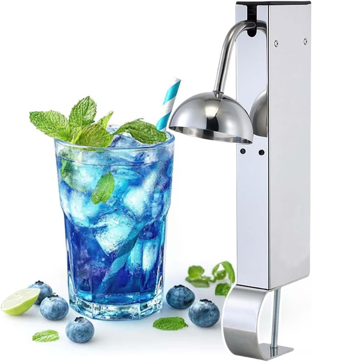 Refrigeratore di vetro per raffreddamento istantaneo - Congelatore migliorato con luce LED per raffreddare rapidamente birra, vino e bicchieri da whisky