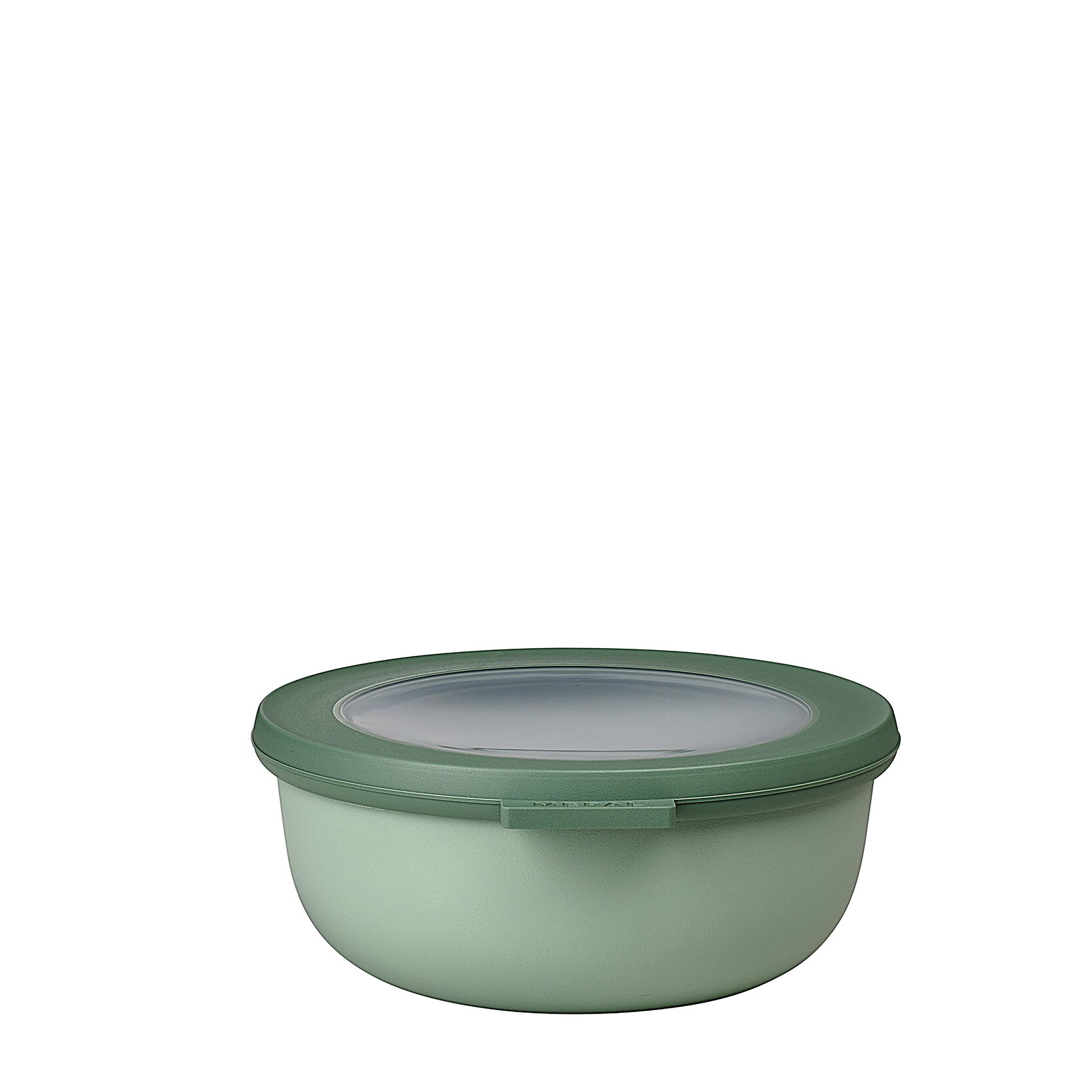 Mepal – Multi Bowl Cirqula Rectangular – Food Storage Container with Lid - Suitable as Airtight Storage Box for the Fridge & Freezer, Microwave Container & Servable Dish – 750 ml – Nordic sage