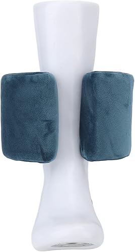 Miniatura 9 de Reposapiés Elevador de talón de tobillo giratorio 360 grados, cubierta suave extraíble, espuma de alta densidad, terciopelo y esponja, azul, 6.7 x