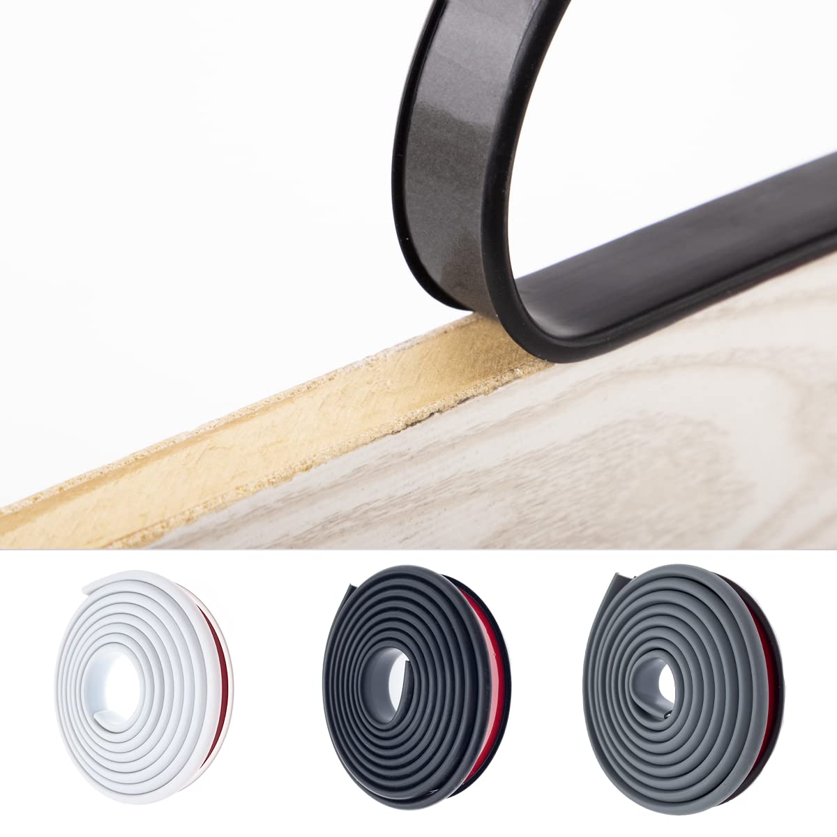 Buy ESUFEIR 2m*18mm U Shape Black Wood Edge Banding Self Adhesive Pre