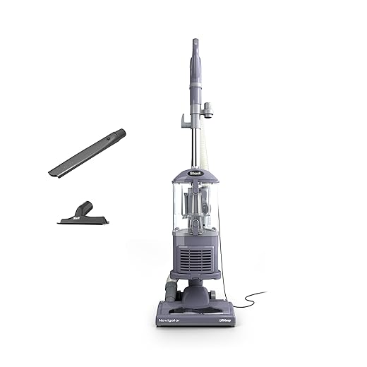 Shark NV352 Navigator Lift Away Upright Vacuum, Hepa Filter, Anti-Allergen Technology, Swivel Steering, Ideal for Carpet, Stairs, & Bare Floors, with Wide Upholstery & Crevice Tools, Lavender