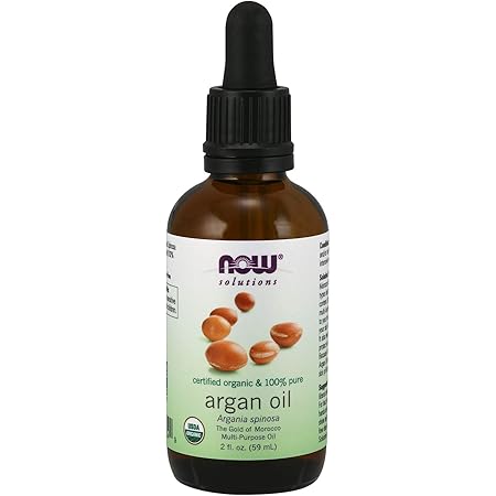 NOW Solutions, Organic Argan Oil, Certified Organic and 100% Pure, "Gold of Morocco" Multi-Purpose Oil, 2-Ounce