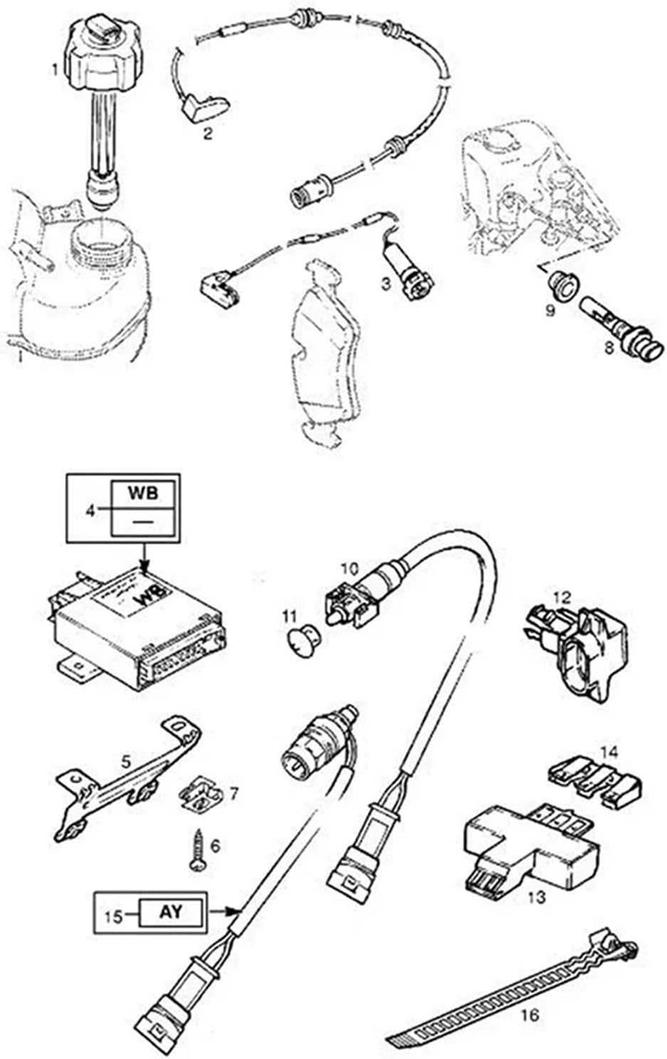 2-Pin Car Outside Ambient Air Temperature Sensor 9152245 for 2009 2010 2011 2012 2013 2014 2015-2017