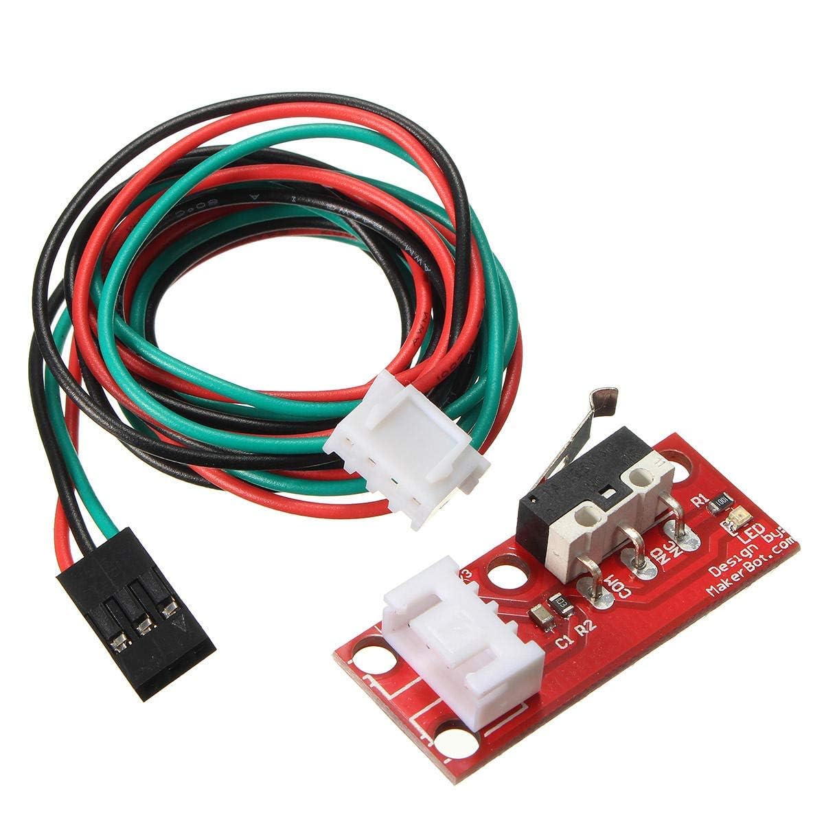 3D Printer Mechanical Endstop Switch Module with Connection Cable, Red PCB Board with Limit Switch for 3D Printers, Compatible with Ramps 1.4-image-31