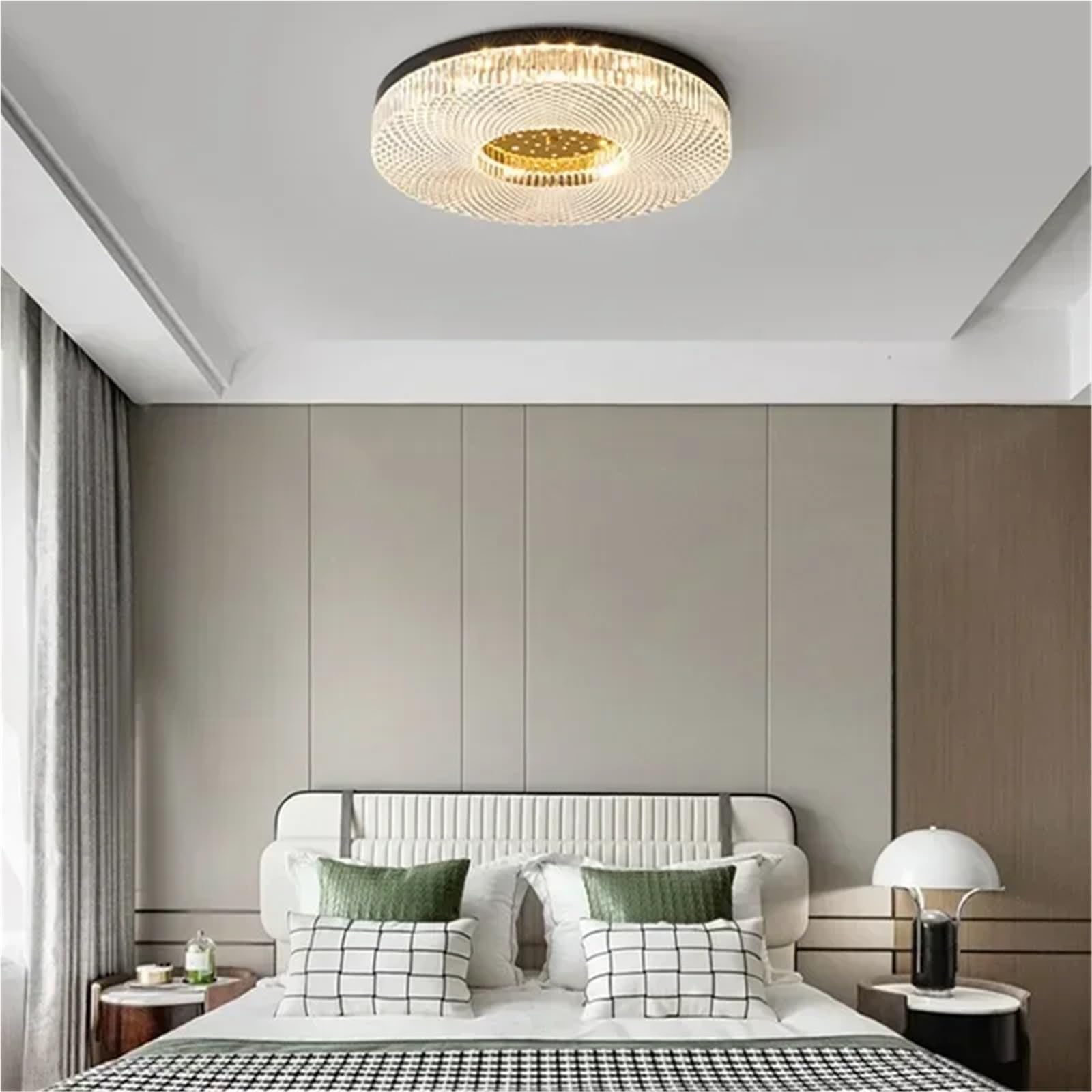 Plafoniera Circolare Moderna in Acrilico per Camera da Letto, Soggiorno, Balcone, corridoio, apparecchio di Illuminazione a LED Rotondo di Lusso, Spazio