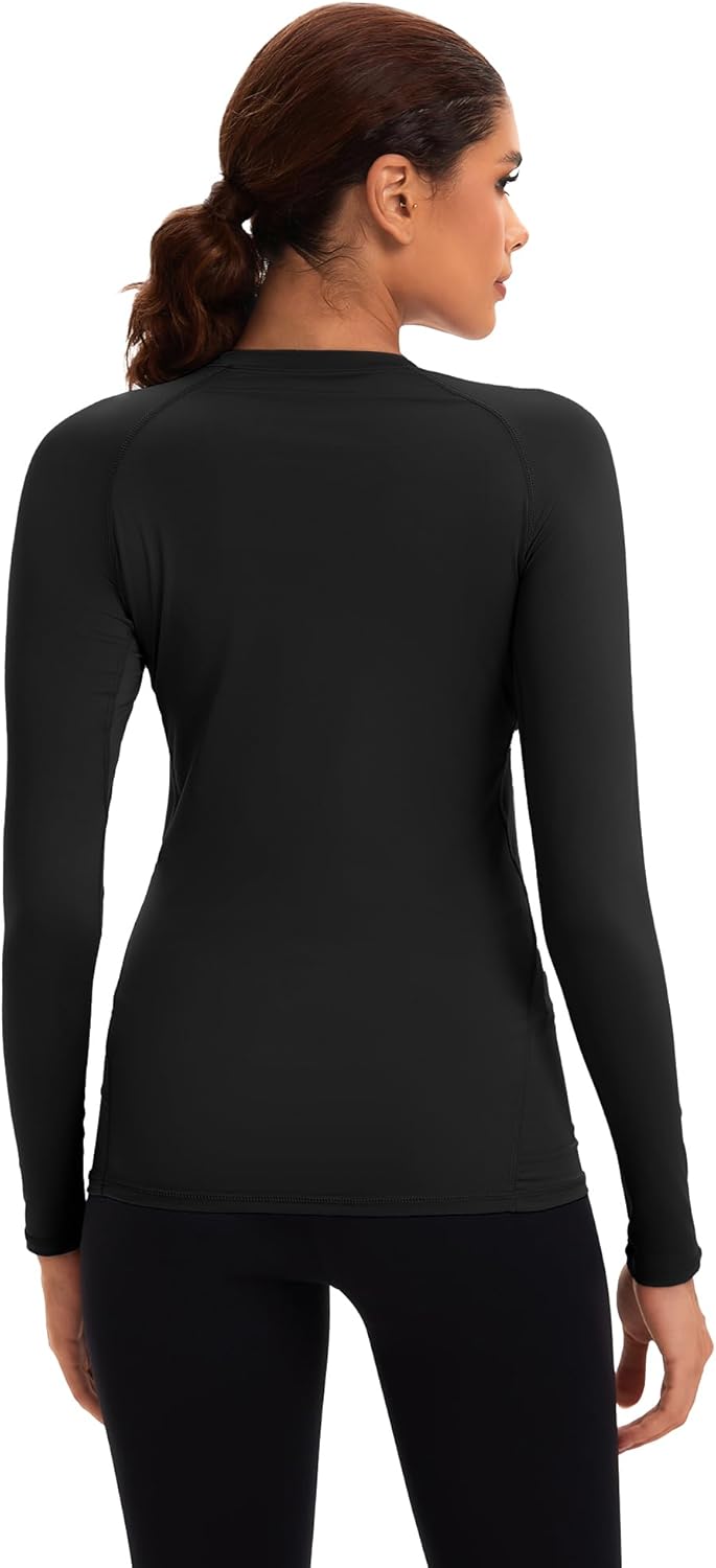 5 Pack Women's Compression Shirt Long Sleeve Workout Tops Athletic Baselayer Quick Dry Gym Yoga Running T-Shirt - Image 5