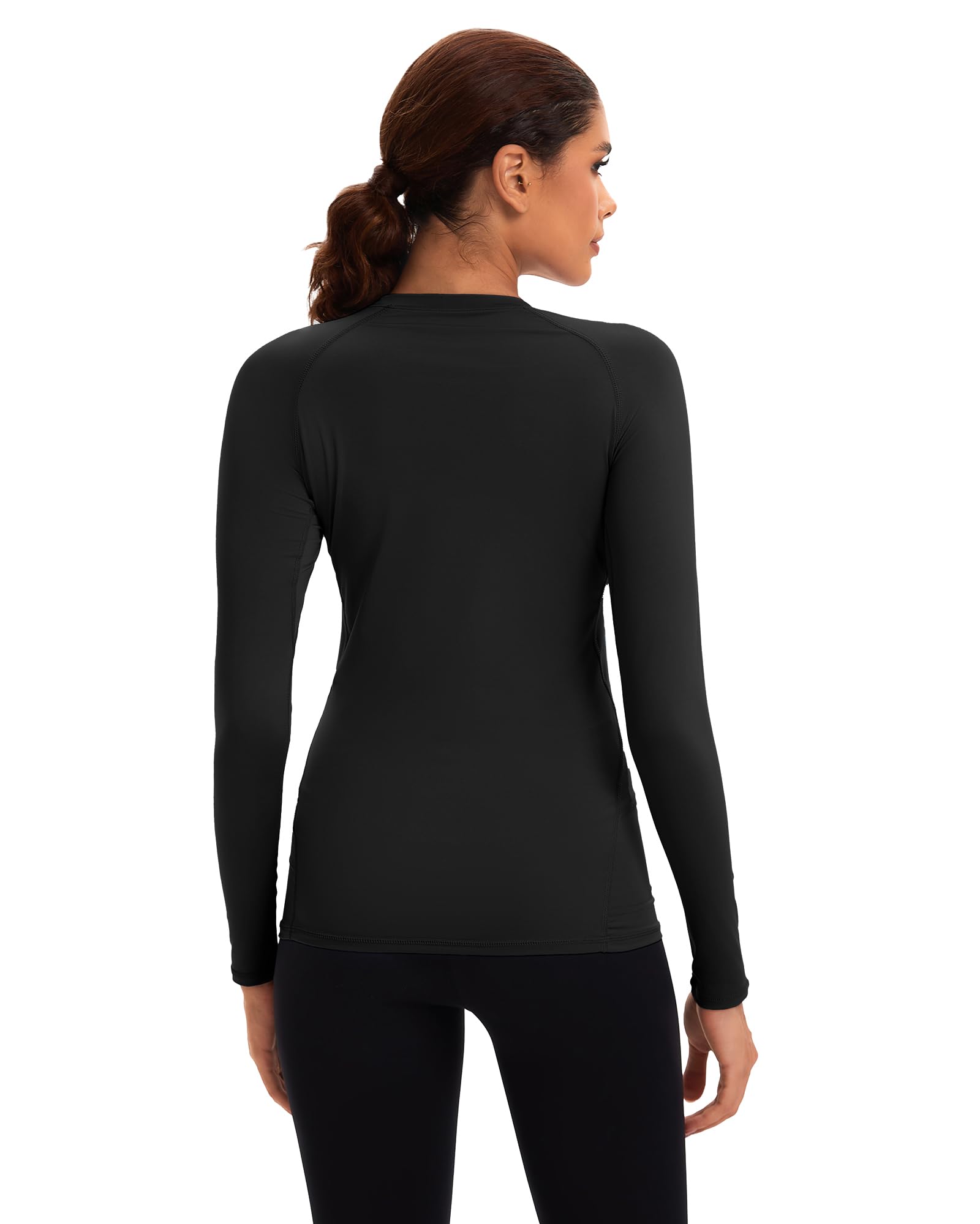 NebuKinex 5er-Pack Damen-Kompressionsshirt, langärmelig, Workout-Tops, athletische Baselayer, schnelltrocknend, Fitnessstudio, Yoga, Laufen, T-Shirt