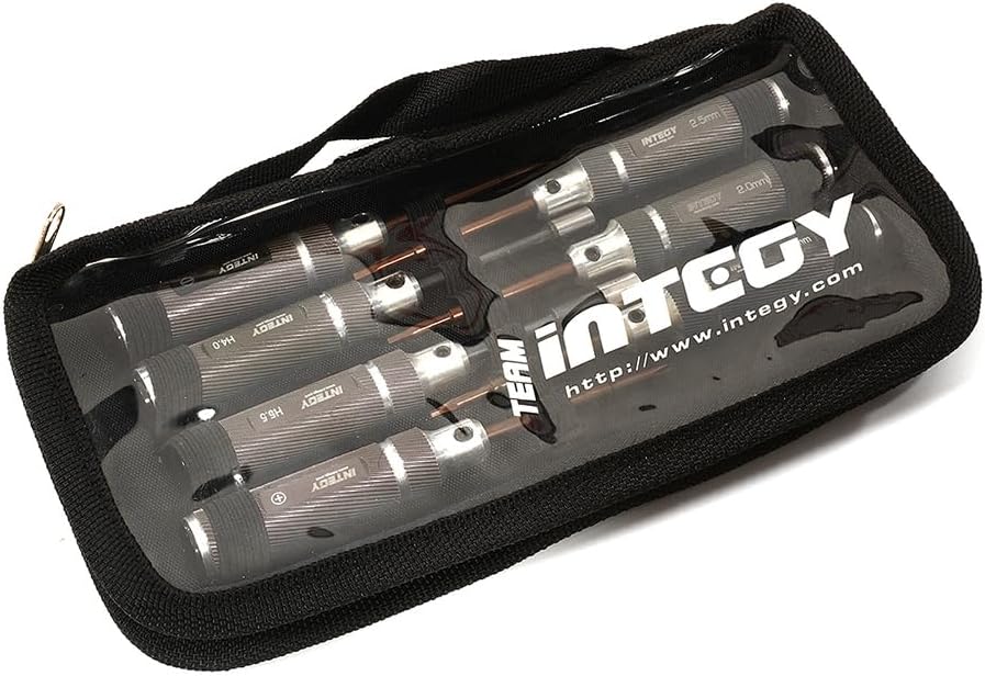 7pcs Mini Tool Set, 1.5, 2.0, 2.5mm Allen + 4.0, 5.5 Socket + Screw Driver Tips