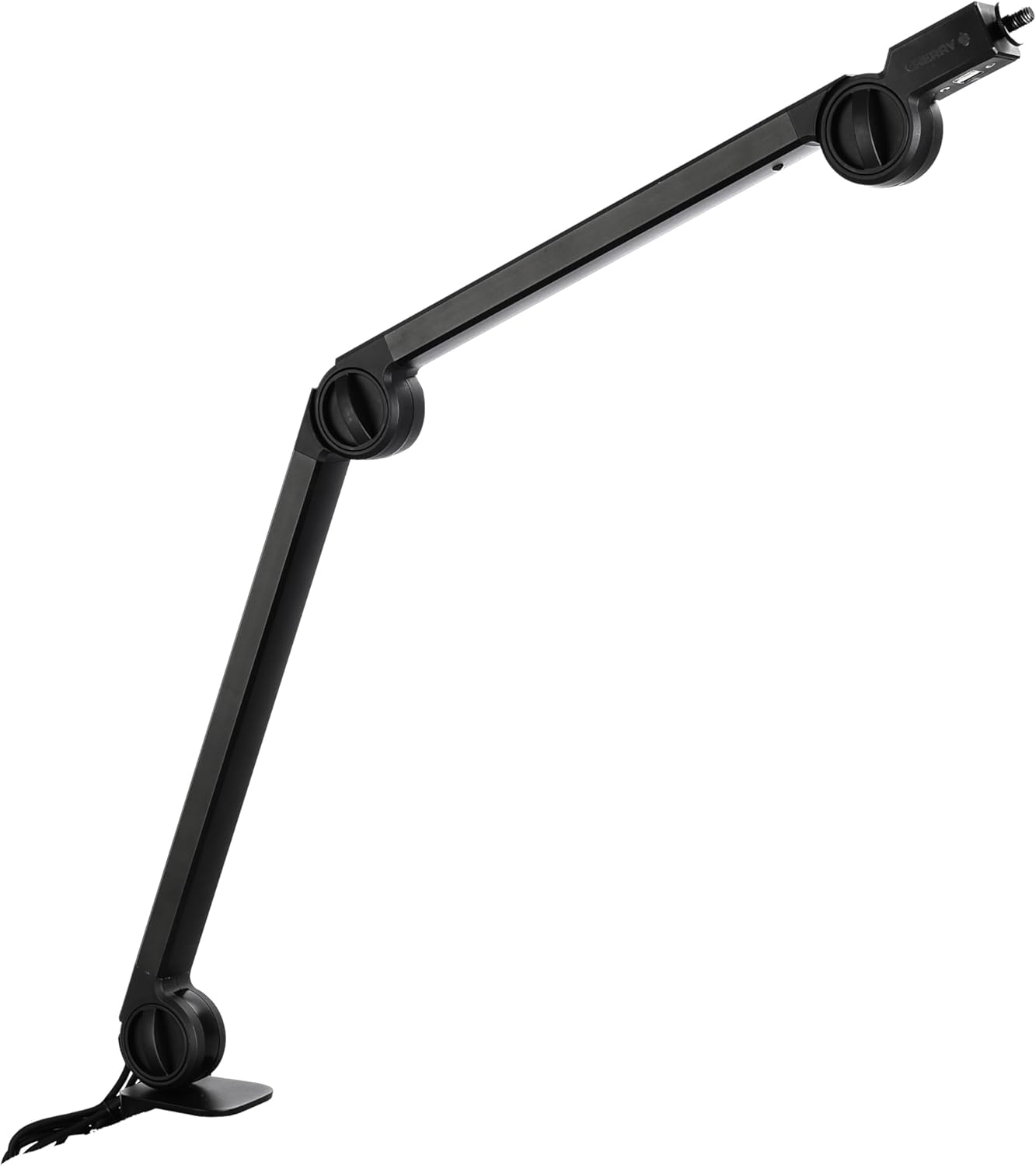 CHERRY MA 3.0 UNI, Universal Microphone Arm, With Desk Clamp (up to 60 mm), 3/8” Thread (3/8 to 5/8” Threaded Adapter incl.), Stable Articulated Arm, Black
