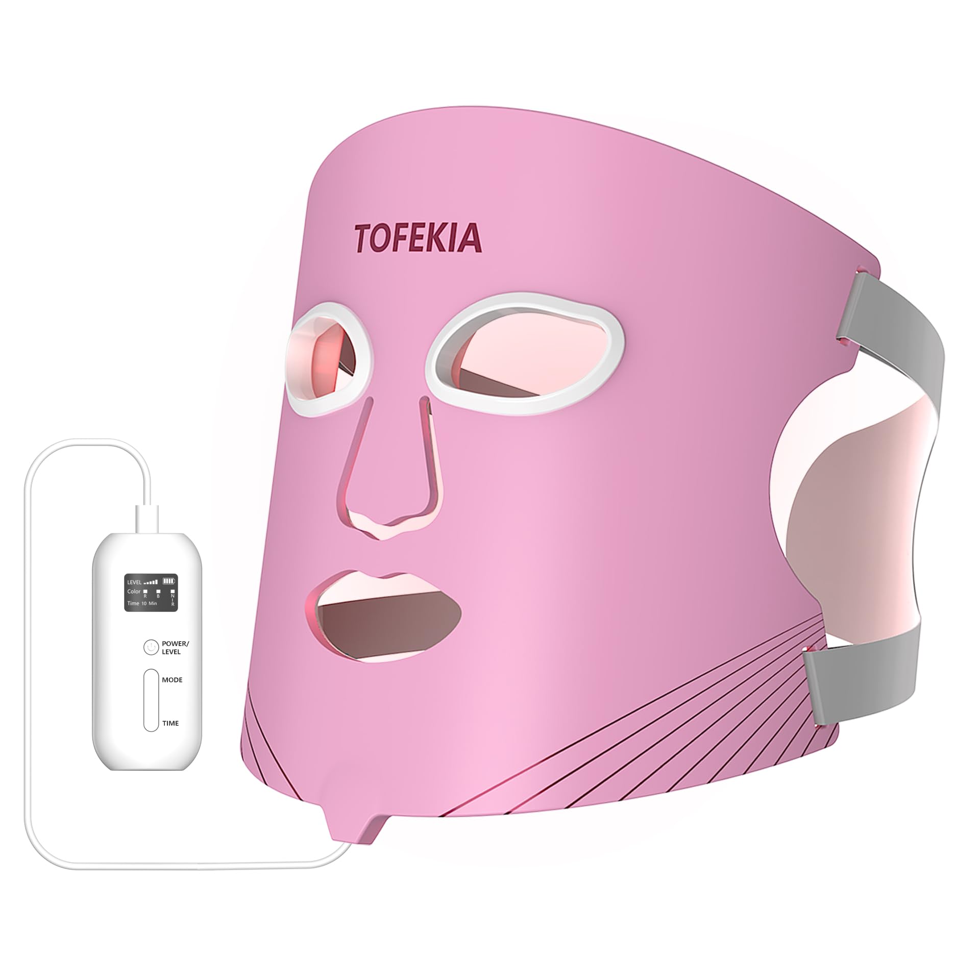 LED Light Therapy Mask for Face -3 Modes Light 850nm NIR Red Blue LED Light Therapy 2000mAh Rechargeable