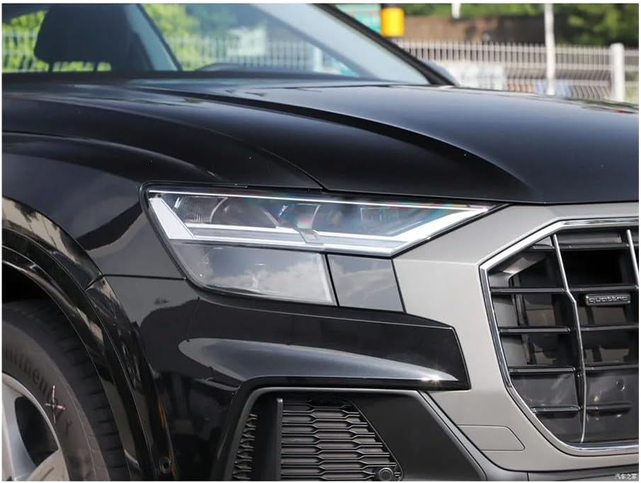 Head light Lenses Compatible Compatible for Audi Q8 2018 2019 2020 2021 2022 Car Headlamp Cover Lens Lampshade Bright Shell Covers Replacement(AP)