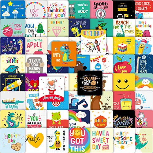 Fantasyon Lunch Box Notes for Kids, 60 Pcs Cute Lunch Box Cards Inspirational Motivational Lunch Notes Back to School Gifts for Kids Boys Girls Lunchbox Students Kindergarten School Supplies