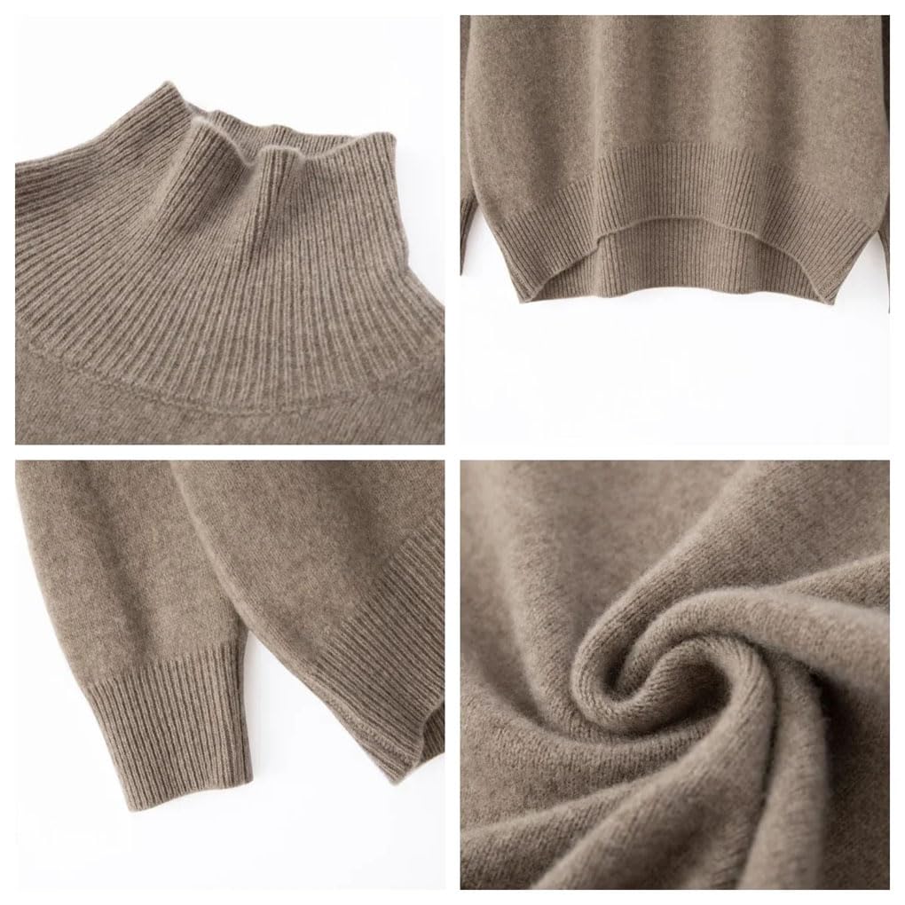 Maglioni da donna in lana a collo alto allentato casual pullover morbido capispalla maglioni