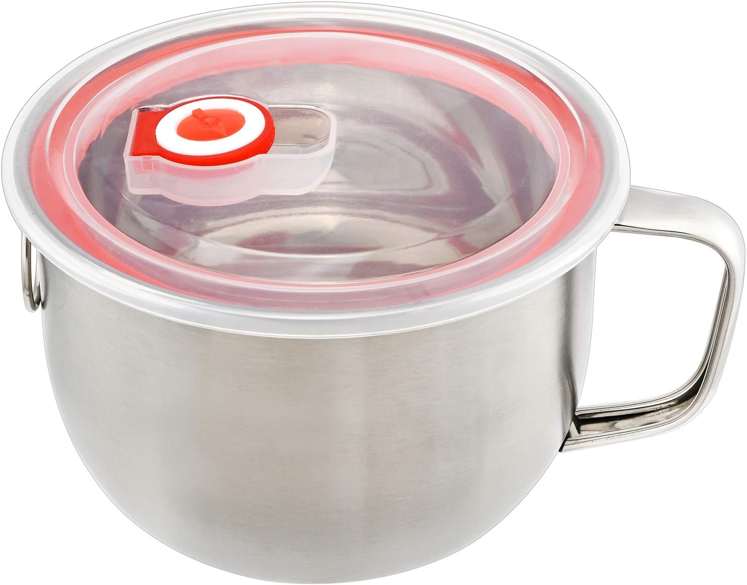 18/8 Stainless Steel Leak Proof Food Storage Container with Handle and Lid, Snack Bowl, Stainless Steel Bento Lunch Box, Soup Bowl, Noodle Pot, Ramen Cooker, Induction Cooker Directly