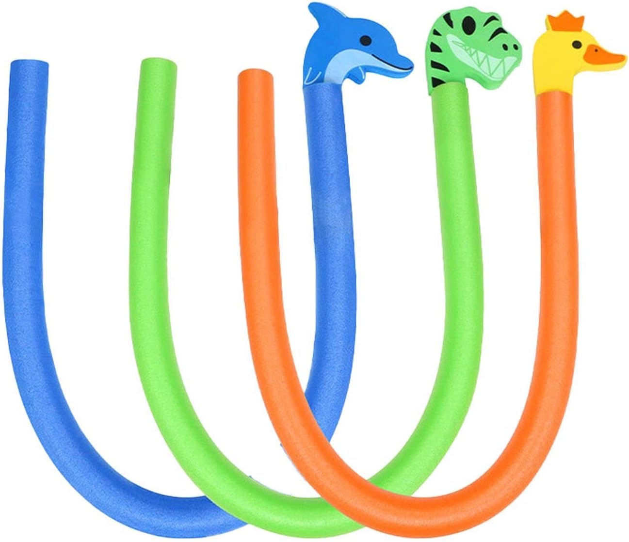 Pool Noodles, 65 Inch Animal Head Design Floating Training Aid, Lake Floats, Multi-Purpose, Floating Training Device, Exercise Aid, Craft Projects