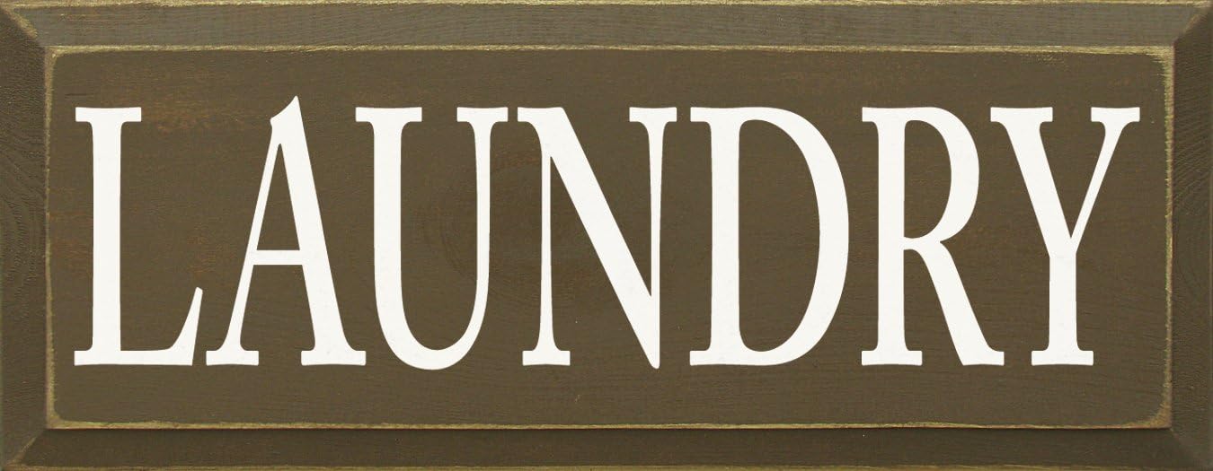 Sawdust City Wooden Sign - Laundry (Red)