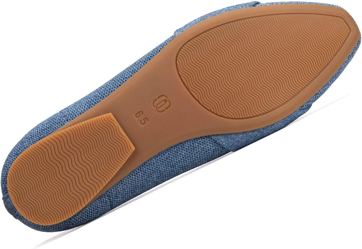 Frank Mully Women's Flats, Square Toe Foldable Flat Shoes with Bow & Arch Support, Soft Knit Slip-On Comfort for Travel, Work, Commuting