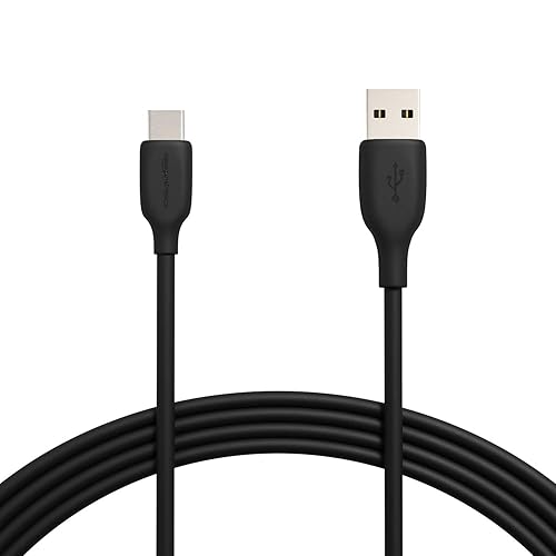 Miniatura 1 de Tienda Basics, Cable de carga rápida de 60 W USB-C2.0 a cable USB-A (certificado USB-IF)  10 pies, color negro