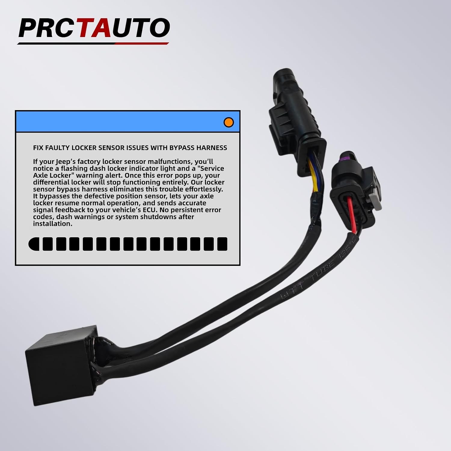 Z-LKR-OEM Locker Sensor Bypass Harness for 2020-2023 Jeep Gladiator (JT), for 2018-2023 Jeep Wrangler 2-Door (JL), for 2018-2023 Wrangler Unlimited 4-Door (JLU) Rubicon