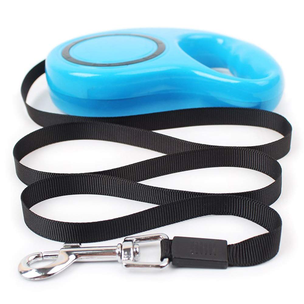 Guinzaglio per Cani da Compagnia, 1 Pezzo, Flessibile, allungabile, Automatico, per addestramento del Cane, Passeggiate, Jogging, Blu