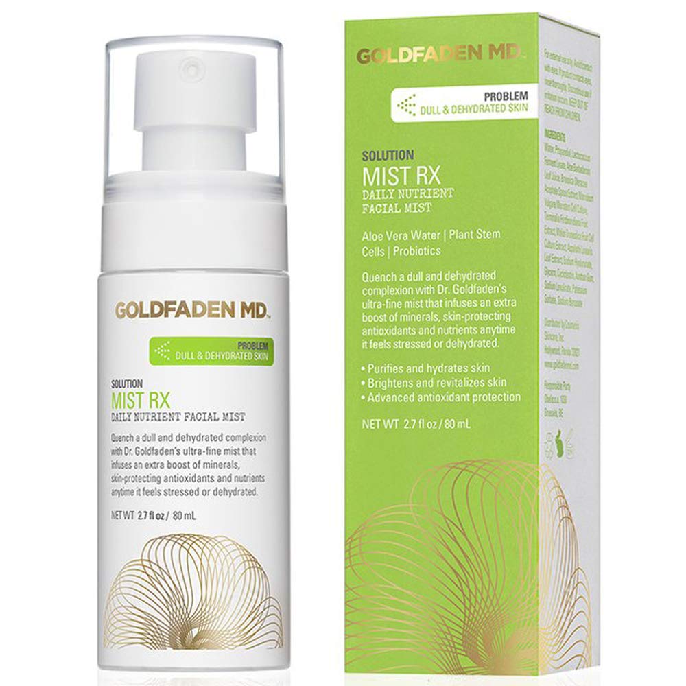 GOLDFADEN MD Mist RX | Daily Nutrient Face Mist | w/Aloe Vera Water, Plant Stem Cells & Antioxidants | Delivers Hydration & Revitalizes | Nourishing Makeup Setting Spray | 2.0 fl oz / 80 mL