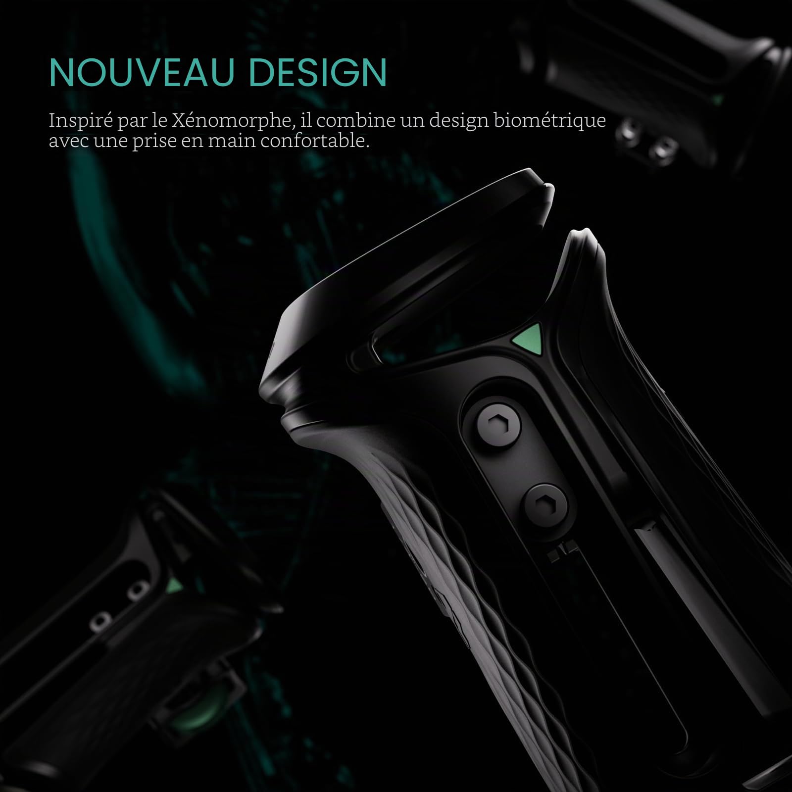 Tilta Poignée Latérale Xeno 1/4″-20 avec Goupilles de Positionnement, Poignée Latérale Ergonomique pour Montages de Caméra et de Moniteur - Noir TA-XSH1-B