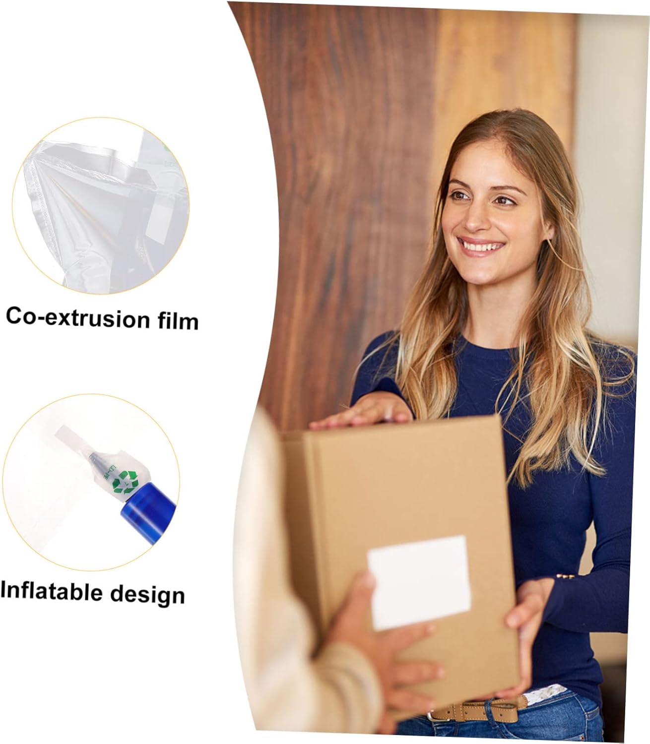 EXCEART 100pcs Inflatable Air Pillow for Packing and Shipping Sturdy Wrap Cushioning for Fragile Items Protective Air for