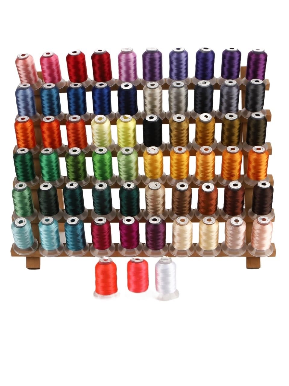 CHENJIAHAO Filo Da Ricamo Juego de 63 Colores Hilo de Bordar de poliéster Premium 500M Fili per Braccialetti